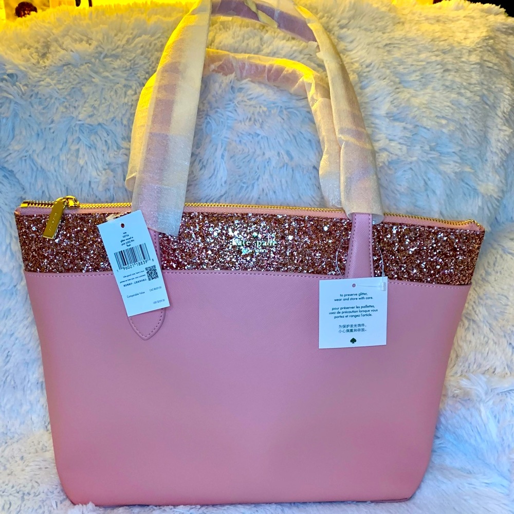 kate spade Glitter Pink Tote NWT